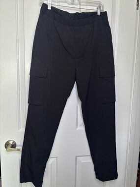 EUC THEORY Men's Performance Black Cargo Pants with Elastic Waist Size M